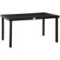 Rectangular Garden Table for 6 People, Outdoor Dining Table 140cm