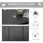 Rectangular Garden Table for 6 People, Outdoor Dining Table 140cm