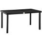 Rectangular Garden Table for 6 People, Outdoor Dining Table 140cm