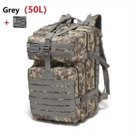 Camouflage Tactical Backpack Grey 50LGMS XN169891Suitcases and Backpacks
