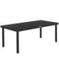 Rectangular Garden Table for 8 People, Outdoor Dining Table 190cm Black Rectangular Garden Table for 8 People, Outdoor Dining Table 190cm Black