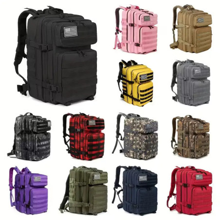 45L Outdoor Tactical Hiking Backpack Pink
