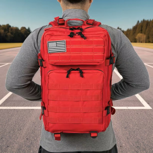 45L Outdoor Tactical Hiking Backpack Red
