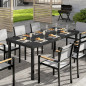 Rectangular Garden Table for 8 People, 190cm with chairs Rectangular Garden Table for 8 People, 190cm with chairs