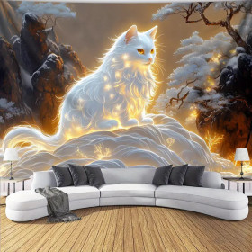 Cute Cat and PineGato2D Wall Hanging