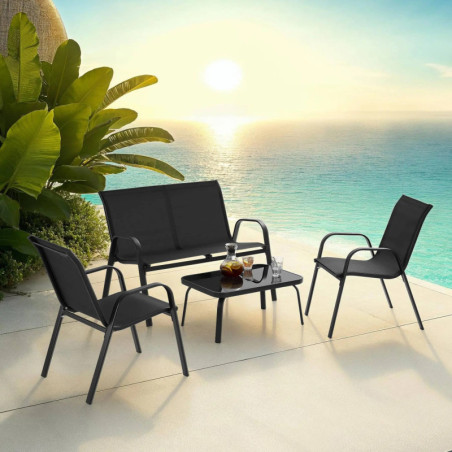 NORA Garden Set Black Garden Furniture Sets GMS Shop