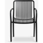 Silla apilable Negro