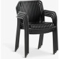 Silla apilable Negro