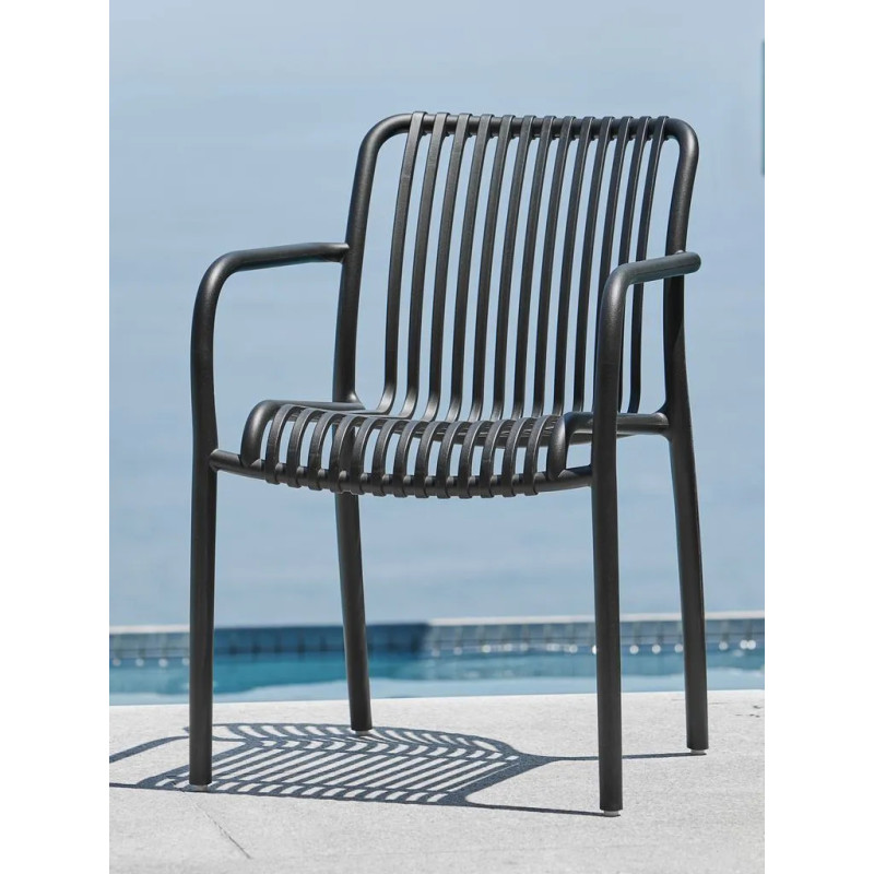 Silla apilable Negro