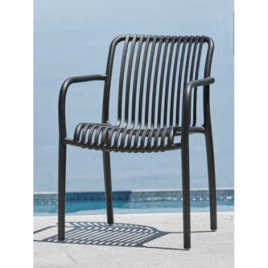 Silla apilable Negro Inicio GMS Shop