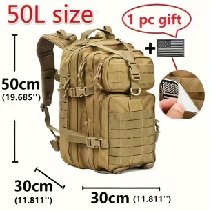 Camouflage Tactical Backpack Grey 50L